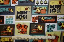 Quilting Treasures Cro Minions Patch Cave Man By the 1/4 yd cotton fabric