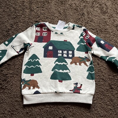 BNWT F&F Boys Age 2-3 Years Christmas Sweatshirt UK