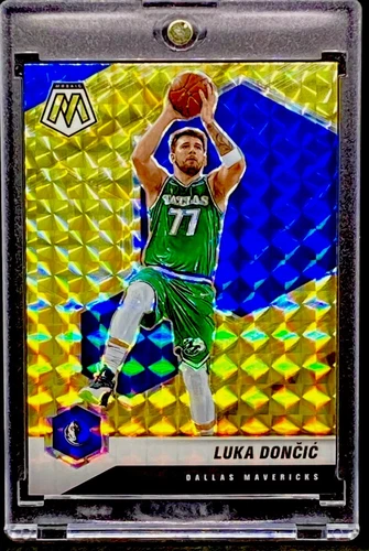 Luka Doncic RARE GOLD REFRACTOR INVESTMENT CARD SSP PANINI MOSAIC MAVERICKS MINT