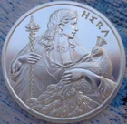 1 oz. HERA Greek Mythology Series #10 rounds BU .999 fine silver