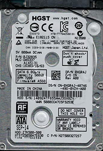 *NICE* HGST 500GB 7200 RPM 2.5 7mm Hard Drive HTS725050A7E630 H2T5003272S7 - Picture 1 of 3