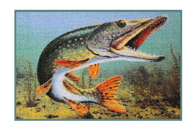 Cadeau Pour Le Pêcheur - Paillasson Pour Tente Et Camping Avec Motifs De Pêche - Photo 2/4