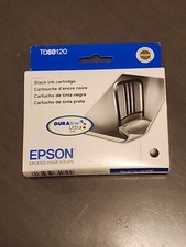 Epson Black Ink Cartridge T060120 Genuine Exp: 08/2012 NIB SEALED