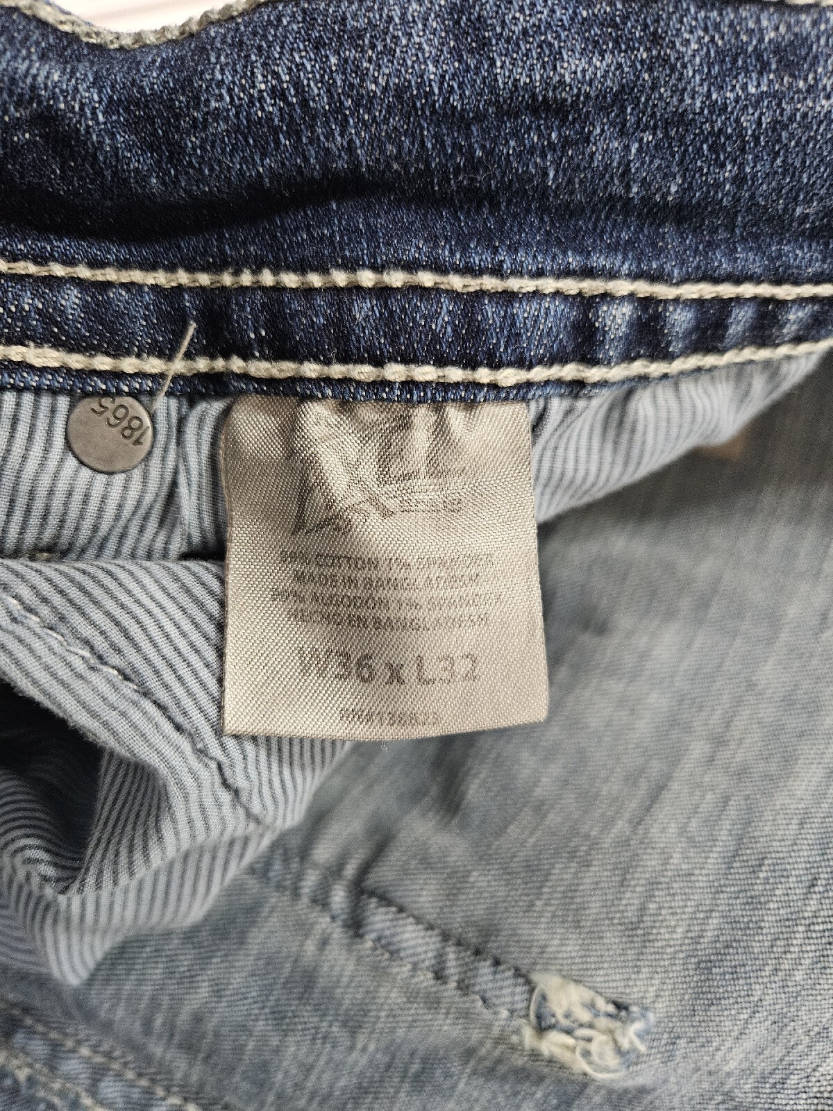 TK Axel Jeans 36x32 Men Blue Medium Wash Slim Boot Cut Flare Stretchy