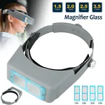 Headband Magnifier Head Magnifying Visor Glasses Jewelry Watch Repair w/ 4 Lens