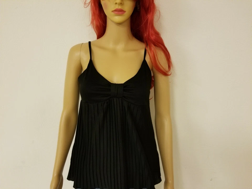 Camiseta sin mangas Kenneth Cole Reaction con correa de espagueti talla XS negra sin mangas Foto 2 de 4