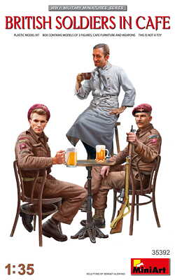 MINIART 35392 1:35 British Soldiers in Cafe Plastic Model Kit