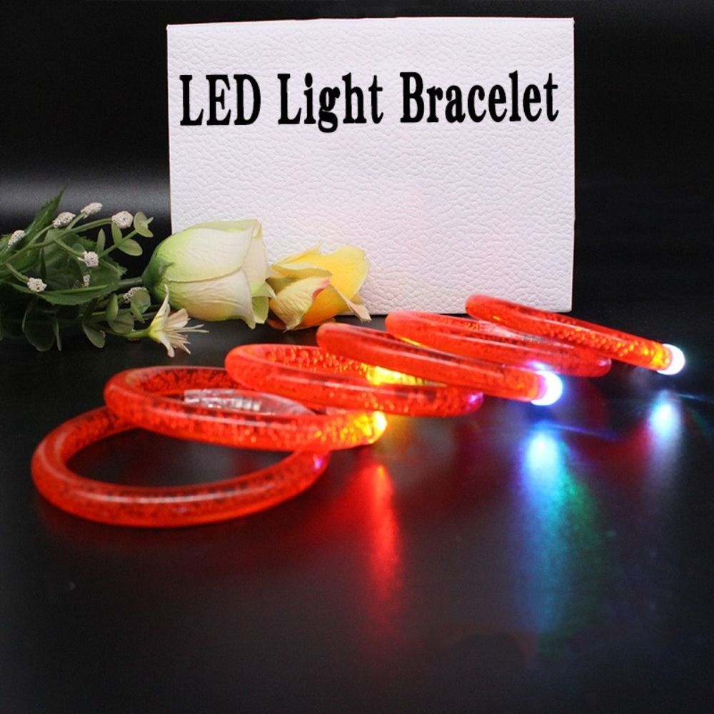 10pcs Flashing LED Bracelets Long-Lasting Glowing Light Up Wristbands ...
