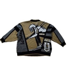 VTG 80s Winter Sports Knit Crewneck Pullover Sweater Women Large