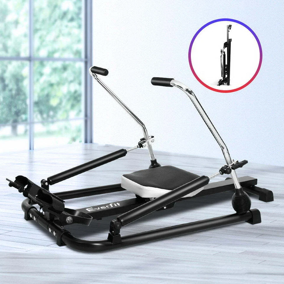 NNEDSZ Rowing Exercise Machine Rower Hydraulic Resistance Fitness Gym Cardio - Image 4 of 4