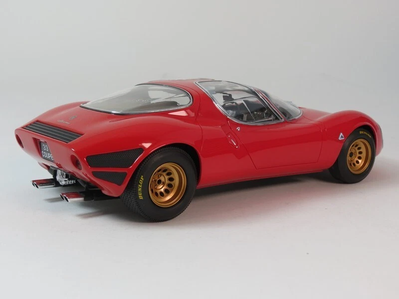 Laudoracing Alfa Romeo 33 stradale prototipo Autodelta red 1967 1/18 LM153A1 - Immagine 3 di 4