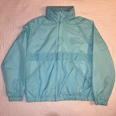Pacific Trail Women’s Windbreaker Jacket Blue Zip Up Vintage Size Medium 