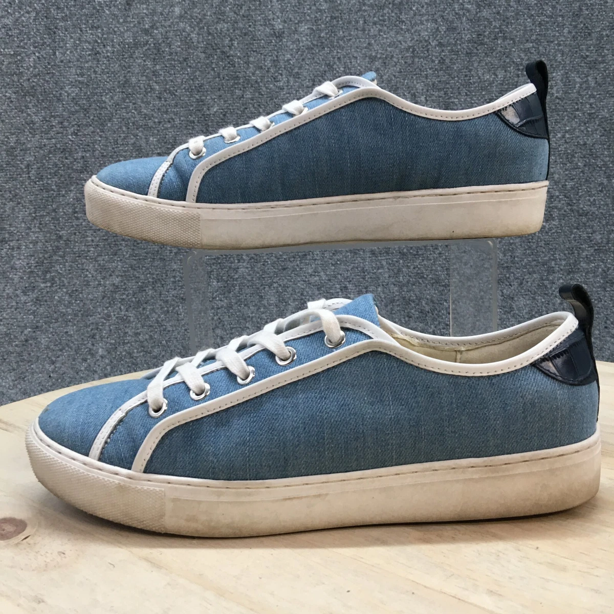 Ann Taylor Shoes Womens 9 M Casual Sneakers Blue white Fabric