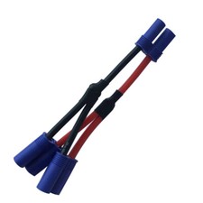 EC5 Parallel Connector 1 to 2 Plug Adapter 12 AWG Wire Y-Harness for RC Battery
