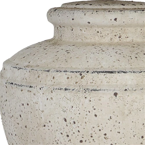 Uttermost Artifact Steel Ceramic and Fabric Table Lamp in Gray/White - Picture 6 of 7