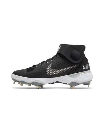 Nike Alpha Huarache Elite 3 Black White Baseball Cleat CK0745-001 Men’s Size 7.5 - Picture 3 of 12