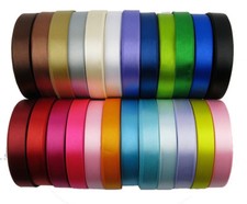  25 YARDS SATIN RIBBON roll craft xmas presents wedding party holiday gift wrap