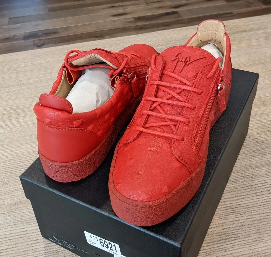 Mens red giuseppe top zanotti sneakers