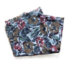 Vintage Ray Strauss Floral Oversized Shawl Scarf 57 Inch Square USA Made