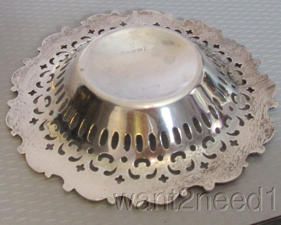 Towle Sterling Silver Debussy Reticulated Ruffled Bowl Trinket Candy Dish 5.5" - Image 2 of 4