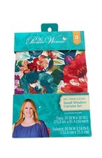 The Pioneer Woman Sweet Romance 3-Piece Floral Tier Valance Set Small Window