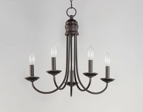Maxim 10345 Logan 5 Light 21"W Taper Candle Chandelier - Nickel - Picture 9 of 9