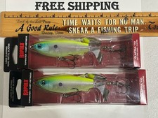 (LOT OF 2) Rapala CT110 Claptail Topwater COLORS SHOWN NIP CT-110 FISHING LURES,
