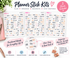 Mixed Script Planner Stickers