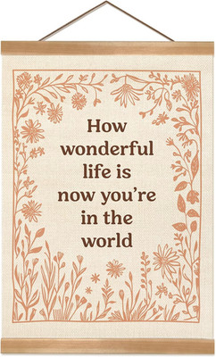 How Wonderful Life Is Now Wall Art Decor, Boho Floral Wall Art Poster,Boho Canva