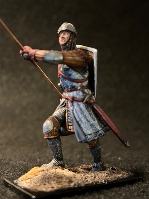St Petersburg 54mm German Knight Advancing with Double-Eagle Flag Standard