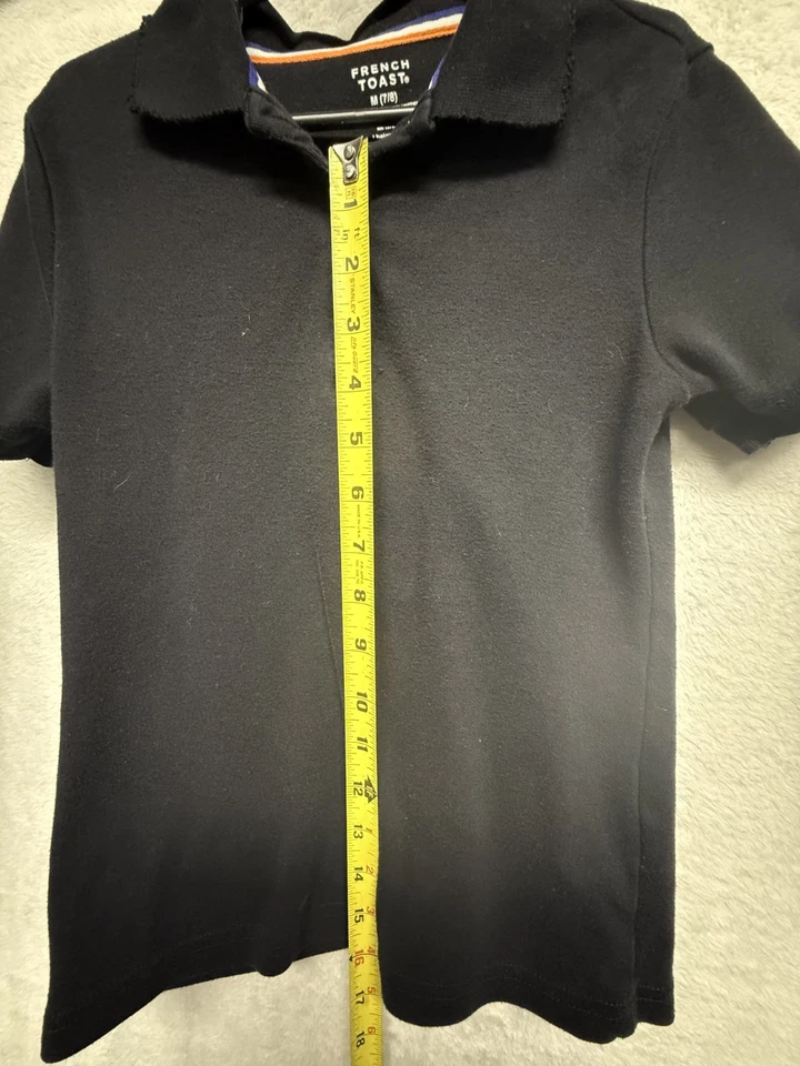 French Toast Shirt Kids Polo Black M 7/8 Black - Image 4 of 4