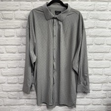 Shaquille O'Neal XLG Big Fit Gray Dress Shirt Mens 20 34/35 New Without Tags