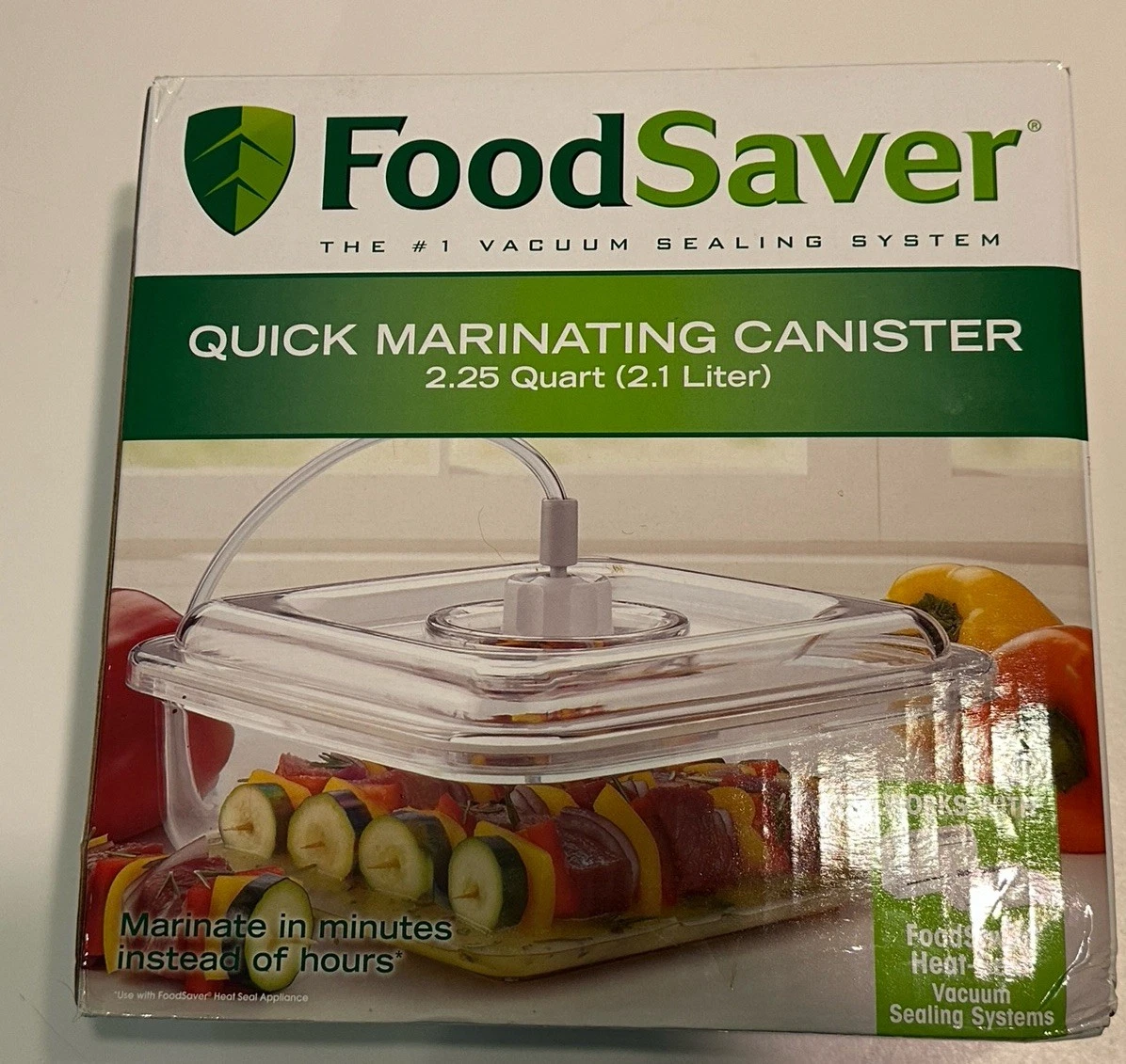 NEW Food Saver Quick Marinating Canister 2.25 Quart Vacuum Sealing System