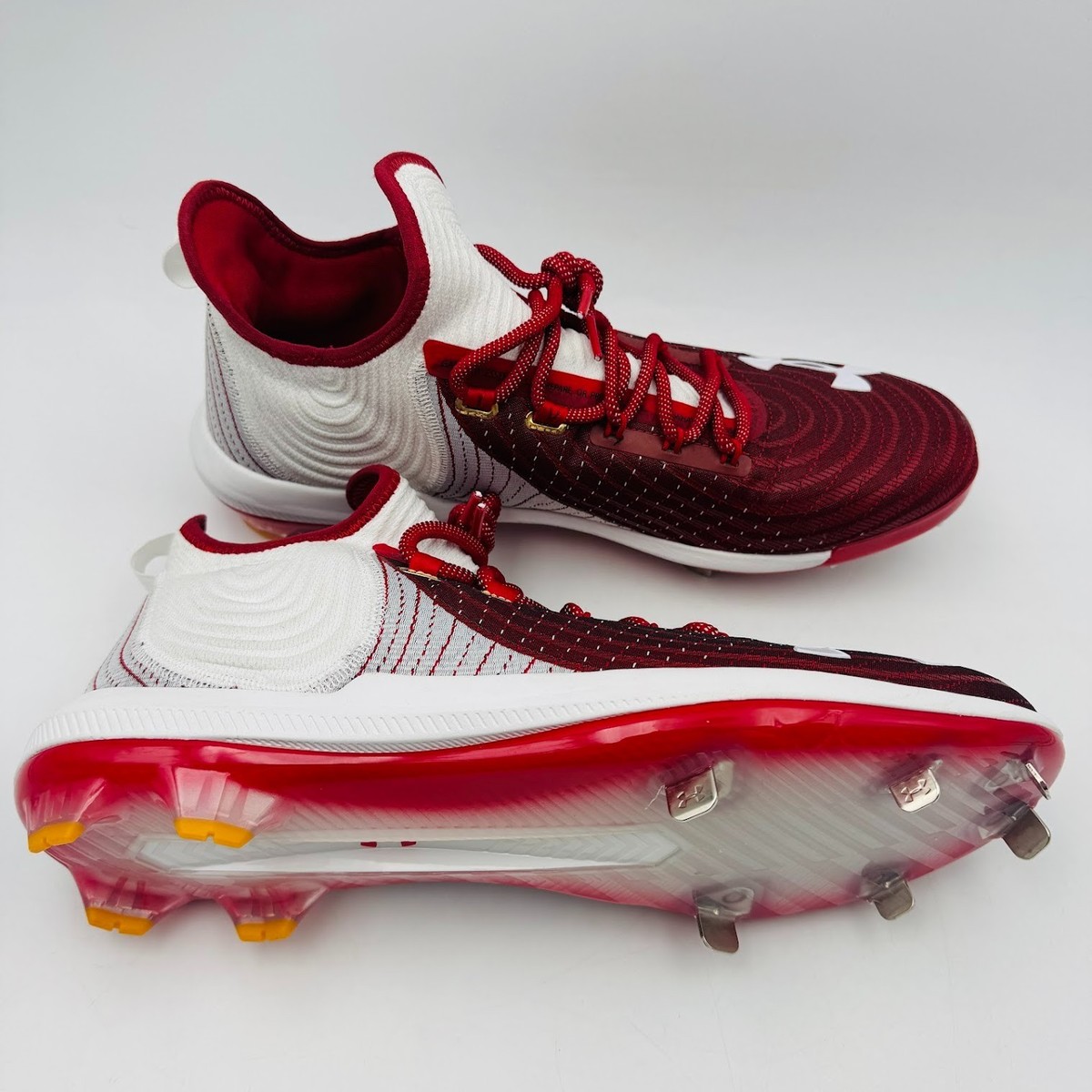 Under Armour Harper 4 Low St Metal Baseball Cleats Red  display picture 2