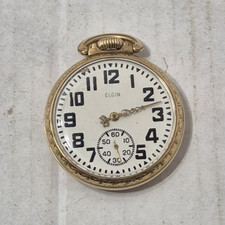 Vintage Antique Elgin Pocket Watch Star Case 10k Rolled Gold Plate 755/17 Jewels