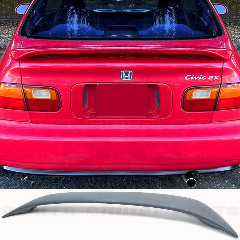 1992-1995 Honda Civic 2dr Coupe Factory Style Trunk Spoiler Wing W/L UNPAINTED