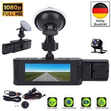 3-Kanal Dashcam 1080P Auto Vorne Hinten und Innen Autokamera Nachtsicht G-Sensor