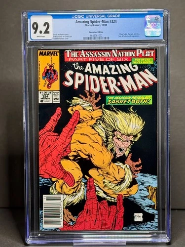 CGC 9.2 The Amazing Spider-Man 324 Newsstand Variant November 1989 Mcfarlane