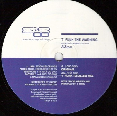 T-Funk - The Warning (12'', Single) (Very Good Plus (VG+)) - 3973551187
