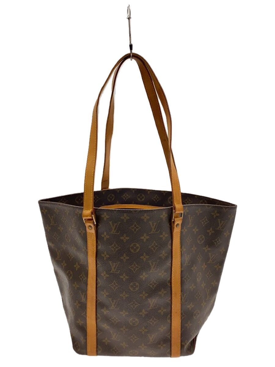 LOUIS VUITTON Leather Tote Bag with BRW Allover Pattern