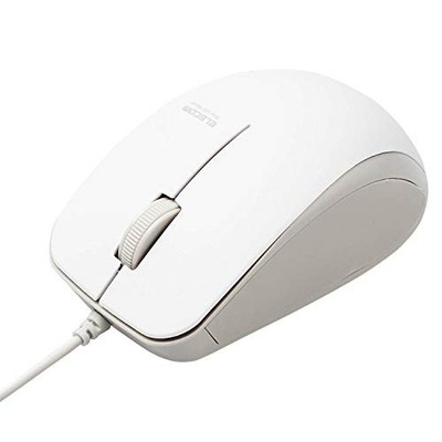 ELECOM Kabelgebundene Maus M-BL27UBSKWH 3 Tasten Gummigriff Leise Antibakteriell