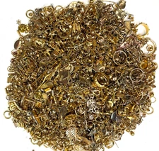 2 Lbs TESTED W XRF Gold Plated  Recovery Scrap Craft Broken Jewelry Lot #3