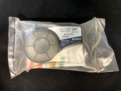 Brady M21-750-499 0.75'' Black on White Nylon Print Cartridge