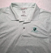 The Links Sandestin Cutter & Buck DryTec Golf Polo Size Large Mint Green Heather