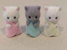 Sylvanian Families 3 persian cat babies