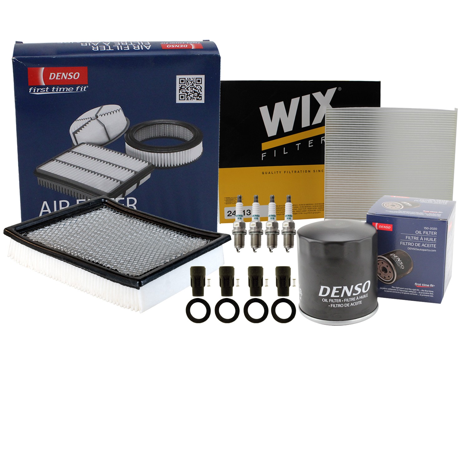 Denso Tune Up Kit NGK 4 Spark Plugs  Boots Kit for Journey 2.4 L4 GAS Vin B ED3