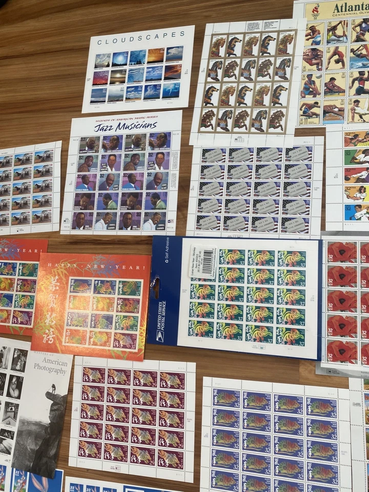 US UNUSED STAMPS, SHEETS & BOOKLETS ALL DIFFERENT LOT FV Stamps 1980s -1990s  - Image 3 of 4