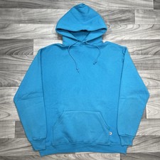 Vintage Russell Athletic Hoodie Mens XL Light Blue Pullover USA Made 80s
