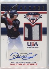 2017 Panini USA Baseball Stars & Stripes Prime 19/25 Dalton Guthrie #8 Auto 0i76
