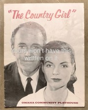 1955 Henry &amp; Jane Fonda The Country Girl Stage Play Playbill Omaha Playhouse